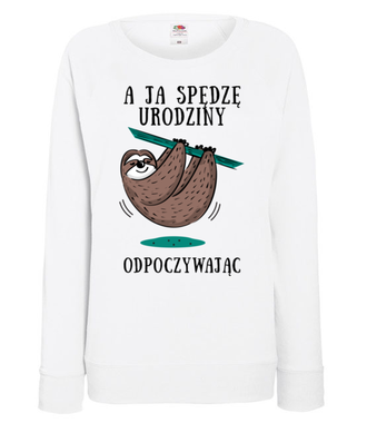 Urodziny na leniwca - Bluza z nadrukiem - Urodziny - Damska