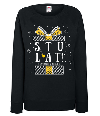 Stu lat i gwiazdki z nieba! - Bluza z nadrukiem - Urodziny - Damska