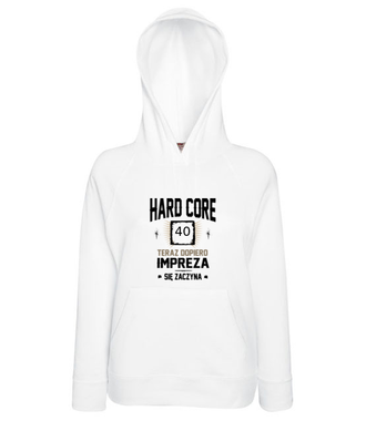 Hardcorowy solenizant - Bluza z nadrukiem - Urodziny - Damska z kapturem