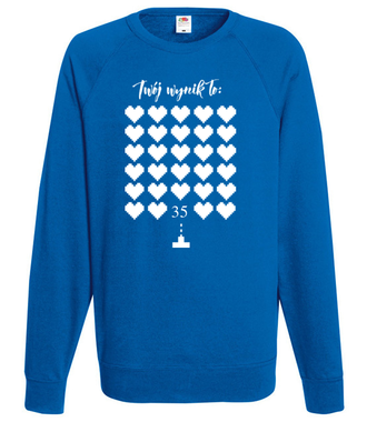 To Twój wynik. - Bluza z nadrukiem - Urodziny - Męska