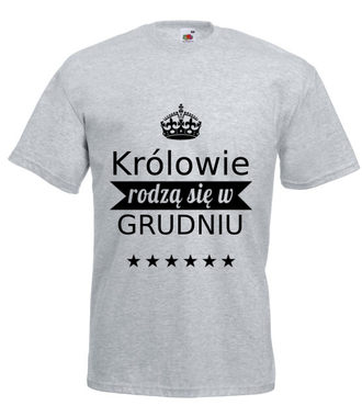 Królowie rodzą się co miesiąc… - Koszulka z nadrukiem - Urodziny - Męska