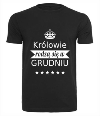 Królowie rodzą się co miesiąc… - Koszulka z nadrukiem - Urodziny - Męska