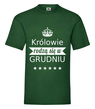 Królowie rodzą się co miesiąc… - Koszulka z nadrukiem - Urodziny - Męska