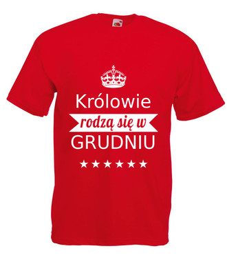 Królowie rodzą się co miesiąc… - Koszulka z nadrukiem - Urodziny - Męska