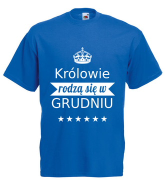 Królowie rodzą się co miesiąc… - Koszulka z nadrukiem - Urodziny - Męska