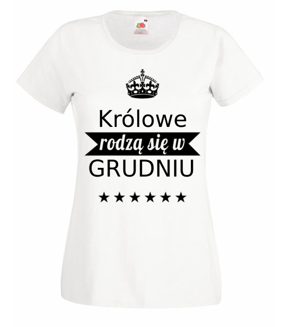 Krolowie rodza sie co miesiac koszulka z nadrukiem urodziny kobieta jipi pl 801 58