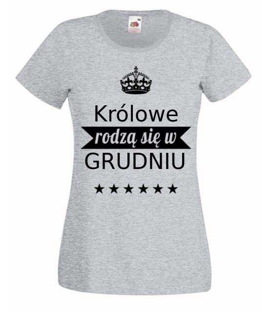Krolowie rodza sie co miesiac koszulka z nadrukiem urodziny kobieta jipi pl 801 63