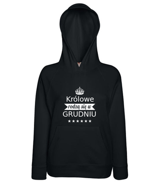 Królowie rodzą się co miesiąc… - Bluza z nadrukiem - Urodziny - Damska z kapturem