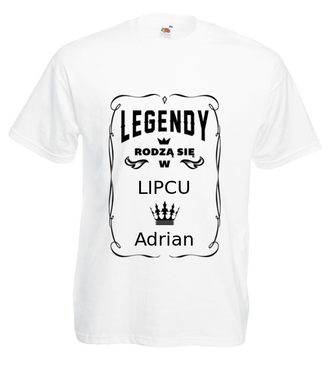 Jestem legendą, urodziłem się w… - Koszulka z nadrukiem - Urodziny - Męska