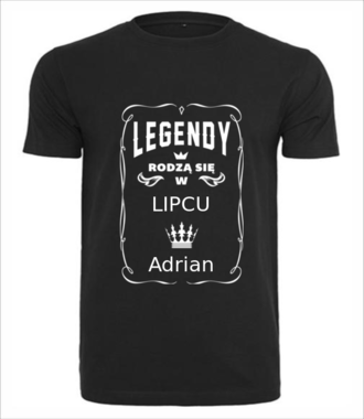 Jestem legendą, urodziłem się w… - Koszulka z nadrukiem - Urodziny - Męska