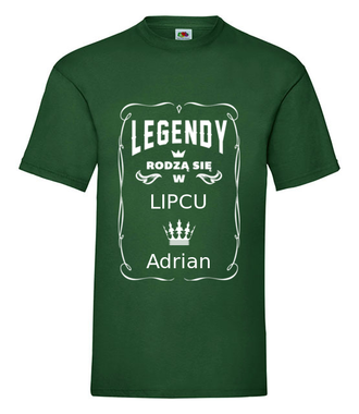 Jestem legendą, urodziłem się w… - Koszulka z nadrukiem - Urodziny - Męska