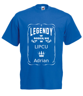 Jestem legendą, urodziłem się w… - Koszulka z nadrukiem - Urodziny - Męska