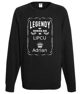 Jestem legendą, urodziłem się w… - Bluza z nadrukiem - Urodziny - Męska