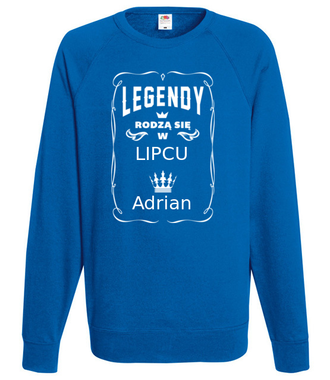 Jestem legendą, urodziłem się w… - Bluza z nadrukiem - Urodziny - Męska