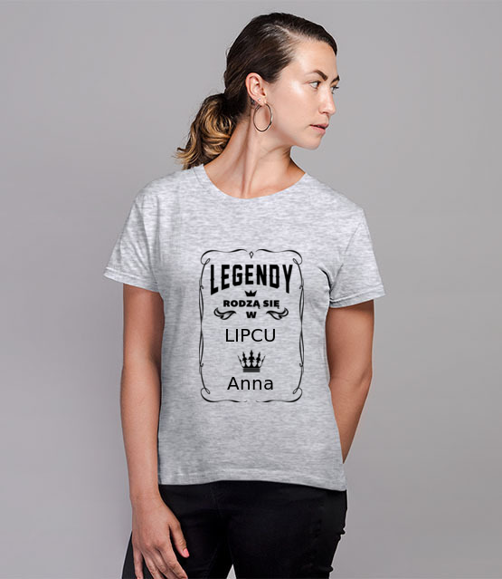 Jestem legenda urodzilem sie w koszulka z nadrukiem urodzinowe kobieta jipi pl 803 81