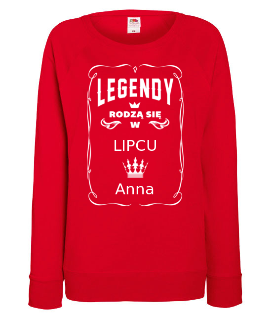 Jestem legenda urodzilem sie w bluza z nadrukiem urodziny kobieta jipi pl 804 116