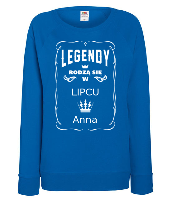 Jestem legenda urodzilem sie w bluza z nadrukiem urodziny kobieta jipi pl 804 117