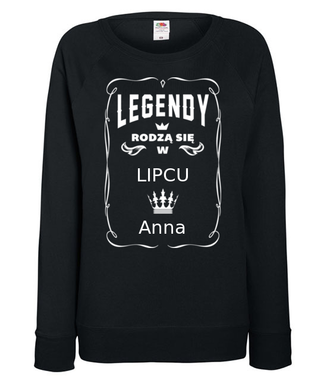 Jestem legendą, urodziłem się w… - Bluza z nadrukiem - Urodziny - Damska