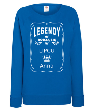 Jestem legendą, urodziłem się w… - Bluza z nadrukiem - Urodziny - Damska