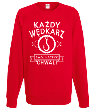 Każdy wędkarz swój haczyk chwali - Bluza z nadrukiem - dla wędkarza - Męska