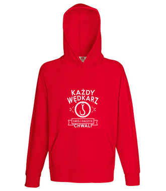 Każdy wędkarz swój haczyk chwali - Bluza z nadrukiem - dla wędkarza - Męska z kapturem