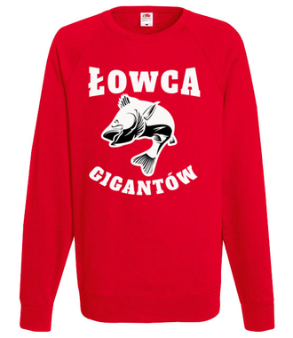 Jestem łowcą gigantów - Bluza z nadrukiem - dla wędkarza - Męska