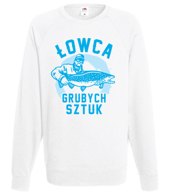Gruba ryba, to nie problem! - Bluza z nadrukiem - dla wędkarza - Męska
