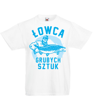 Gruba ryba, to nie problem! - Koszulka z nadrukiem - dla wędkarza - Dziecięca
