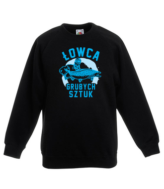 Gruba ryba, to nie problem! - Bluza z nadrukiem - dla wędkarza - Dziecięca