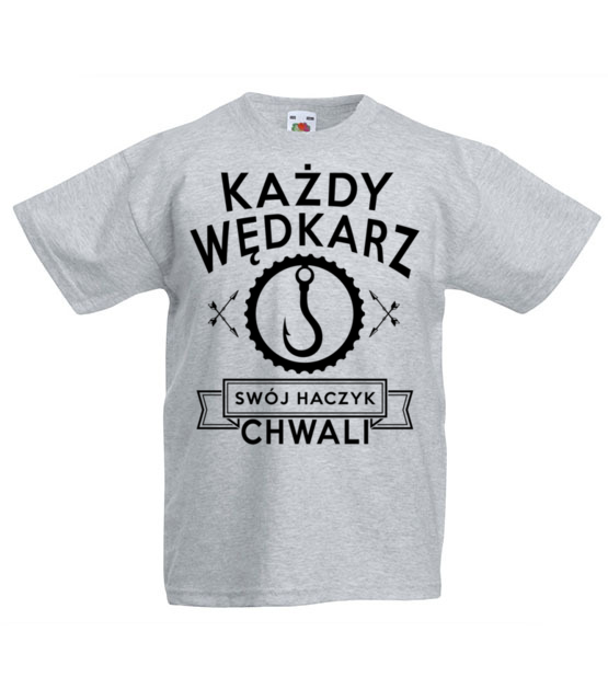 Kazdy wedkarz swoj haczyk chwali koszulka z nadrukiem dla wedkarza dziecko jipi pl 809 87