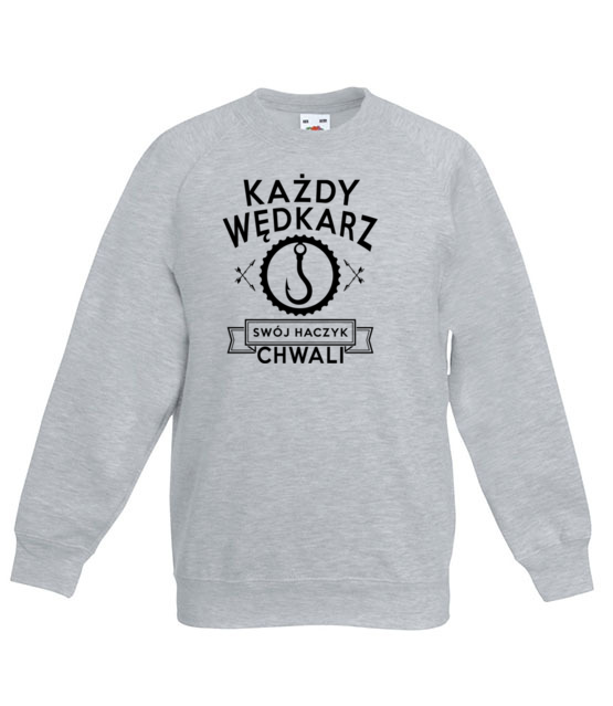 Kazdy wedkarz swoj haczyk chwali bluza z nadrukiem dla wedkarza dziecko jipi pl 809 128