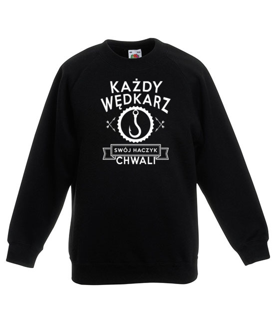 Kazdy wedkarz swoj haczyk chwali bluza z nadrukiem dla wedkarza dziecko jipi pl 810 124