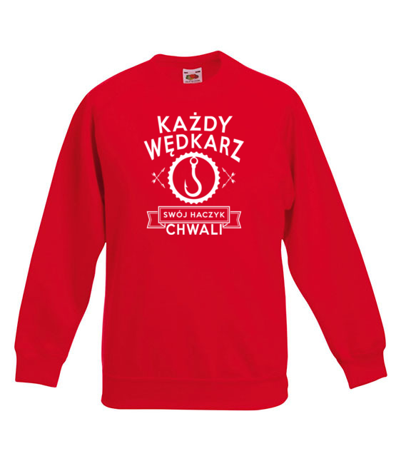 Kazdy wedkarz swoj haczyk chwali bluza z nadrukiem dla wedkarza dziecko jipi pl 810 125
