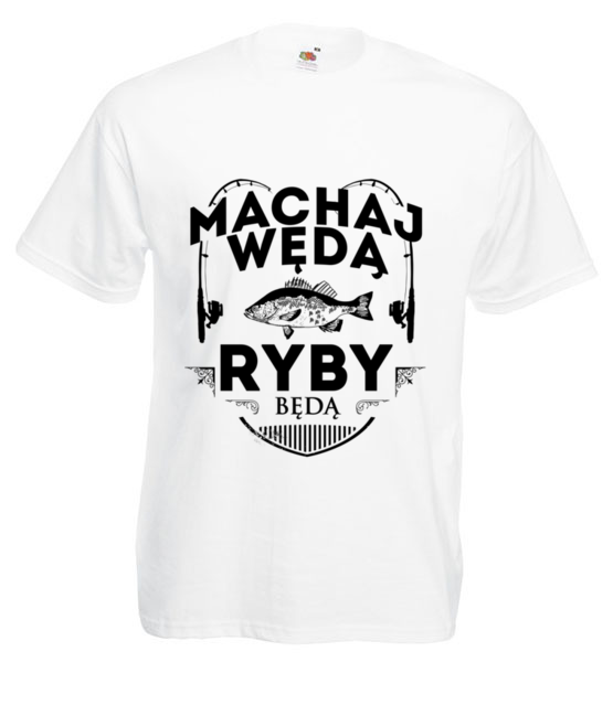 Machaj machaj ino zwawo koszulka z nadrukiem dla wedkarza mezczyzna jipi pl 818 2