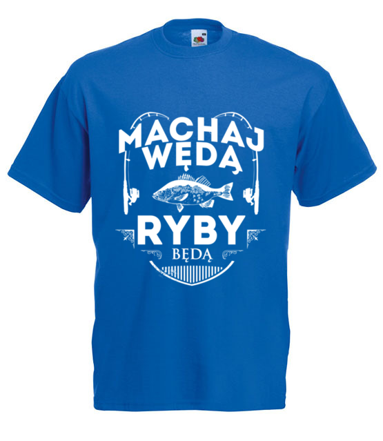 Machaj machaj ino zwawo koszulka z nadrukiem dla wedkarza mezczyzna jipi pl 819 5