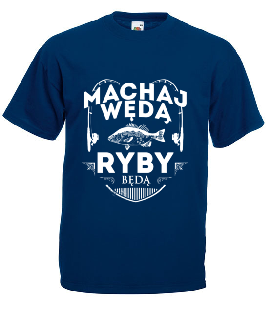 Machaj machaj ino zwawo koszulka z nadrukiem wedkarskie mezczyzna jipi pl 819 3