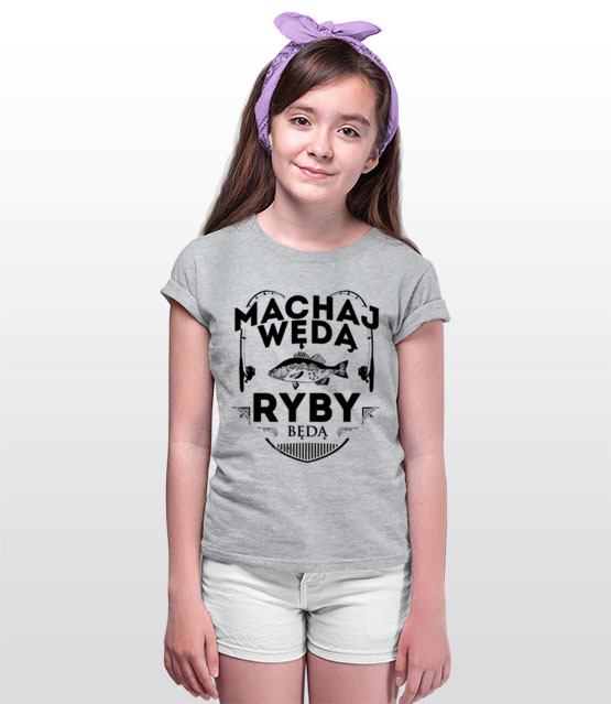 Machaj machaj ino zwawo koszulka z nadrukiem wedkarskie dziecko jipi pl 818 93