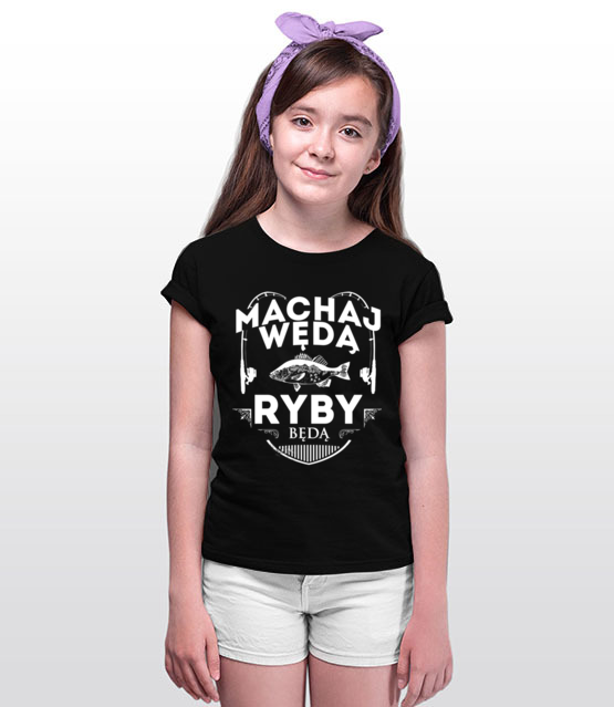 Machaj machaj ino zwawo koszulka z nadrukiem wedkarskie dziecko jipi pl 819 88