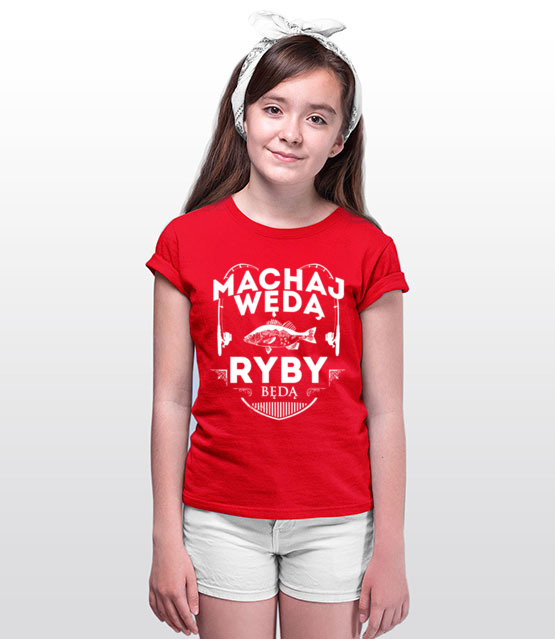 Machaj machaj ino zwawo koszulka z nadrukiem wedkarskie dziecko jipi pl 819 90