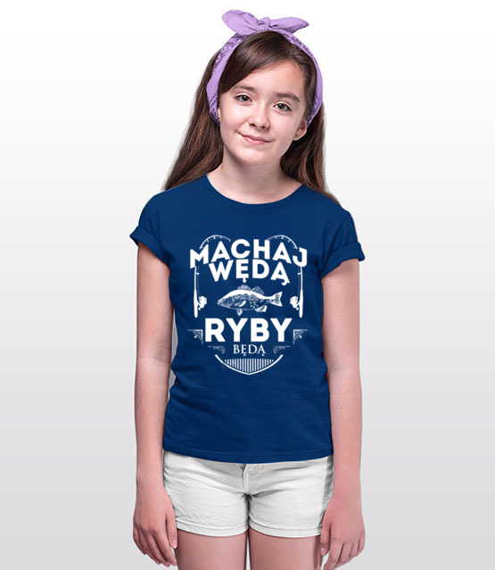 Machaj machaj ino zwawo koszulka z nadrukiem wedkarskie dziecko jipi pl 819 92