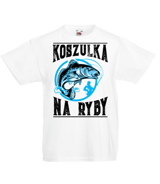 Koszulka na ryby  - Koszulka z nadrukiem - dla wędkarza - Dziecięca