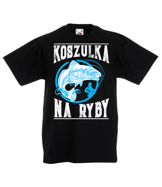 Koszulka na ryby  - Koszulka z nadrukiem - dla wędkarza - Dziecięca