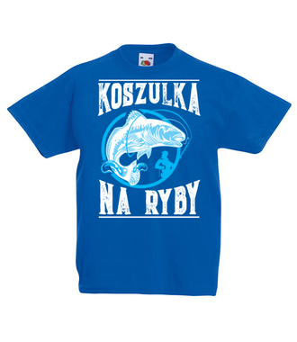 Koszulka na ryby  - Koszulka z nadrukiem - dla wędkarza - Dziecięca