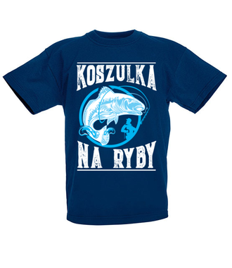 Koszulka na ryby  - Koszulka z nadrukiem - dla wędkarza - Dziecięca
