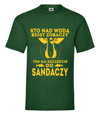 Sposób na sandacza  - Koszulka z nadrukiem - dla wędkarza - Męska