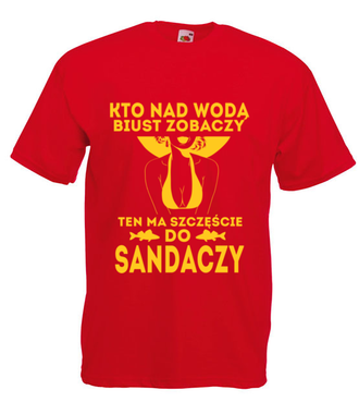 Sposób na sandacza  - Koszulka z nadrukiem - dla wędkarza - Męska