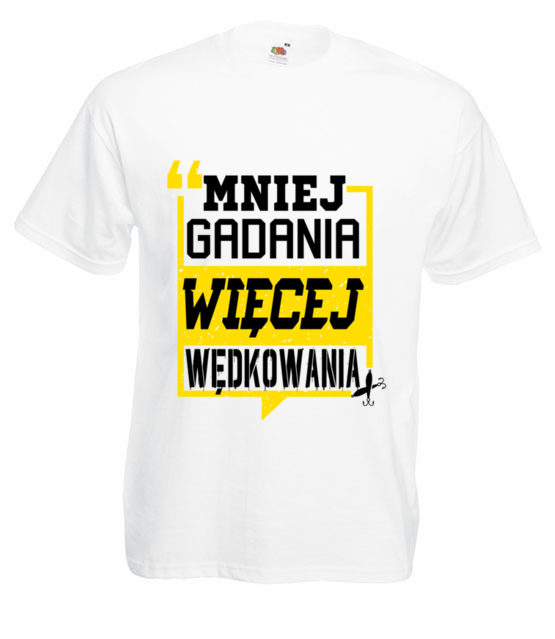 Mniej gadania wiecej ryb lapania koszulka z nadrukiem dla wedkarza mezczyzna jipi pl 829 2