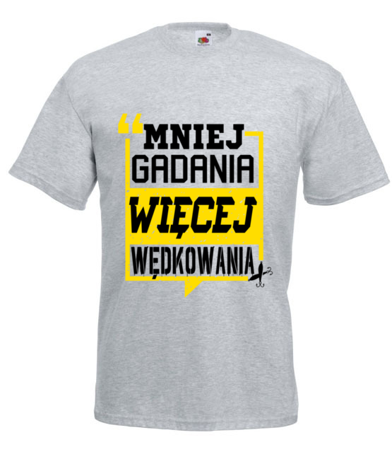 Mniej gadania wiecej ryb lapania koszulka z nadrukiem dla wedkarza mezczyzna jipi pl 829 6