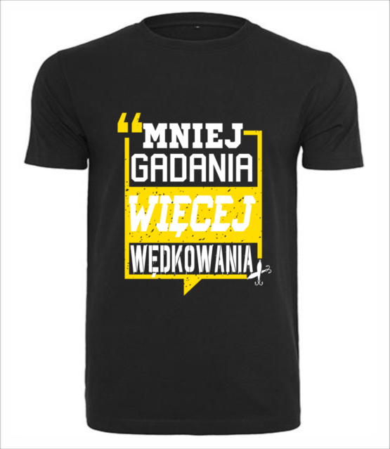 Mniej gadania wiecej ryb lapania koszulka z nadrukiem dla wedkarza mezczyzna jipi pl 830 1