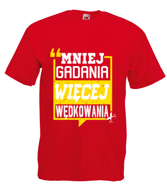 Mniej gadania wiecej ryb lapania koszulka z nadrukiem dla wedkarza mezczyzna jipi pl 830 4